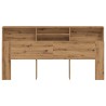 Armoire de tête de lit chêne artisanal 200x19x103,5 cm 