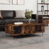 Table basse chêne fumé 104x60x35 cm bois d'ingénierie 