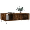 Table basse chêne fumé 104x60x35 cm bois d'ingénierie 