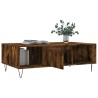 Table basse chêne fumé 104x60x35 cm bois d'ingénierie 