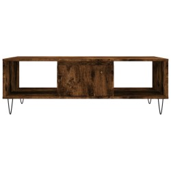 Table basse chêne fumé 104x60x35 cm bois d'ingénierie 