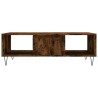 Table basse chêne fumé 104x60x35 cm bois d'ingénierie 