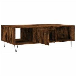 Table basse chêne fumé 104x60x35 cm bois d'ingénierie 