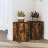 Supports pour plantes 2 pcs chêne fumé bois d'ingénierie 