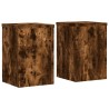 Supports pour plantes 2 pcs chêne fumé bois d'ingénierie 