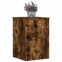 Supports pour plantes 2 pcs chêne fumé bois d'ingénierie 