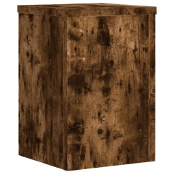 Supports pour plantes 2 pcs chêne fumé bois d'ingénierie 