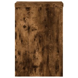 Supports pour plantes 2 pcs chêne fumé bois d'ingénierie 