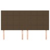 Têtes de lit 4 pcs Marron Foncé 80x5x78/88 cm Tissu 