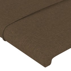 Têtes de lit 4 pcs Marron Foncé 80x5x78/88 cm Tissu 