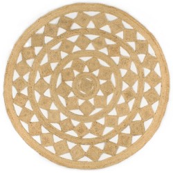 Tapis fait à la main Jute tressée 180 cm 