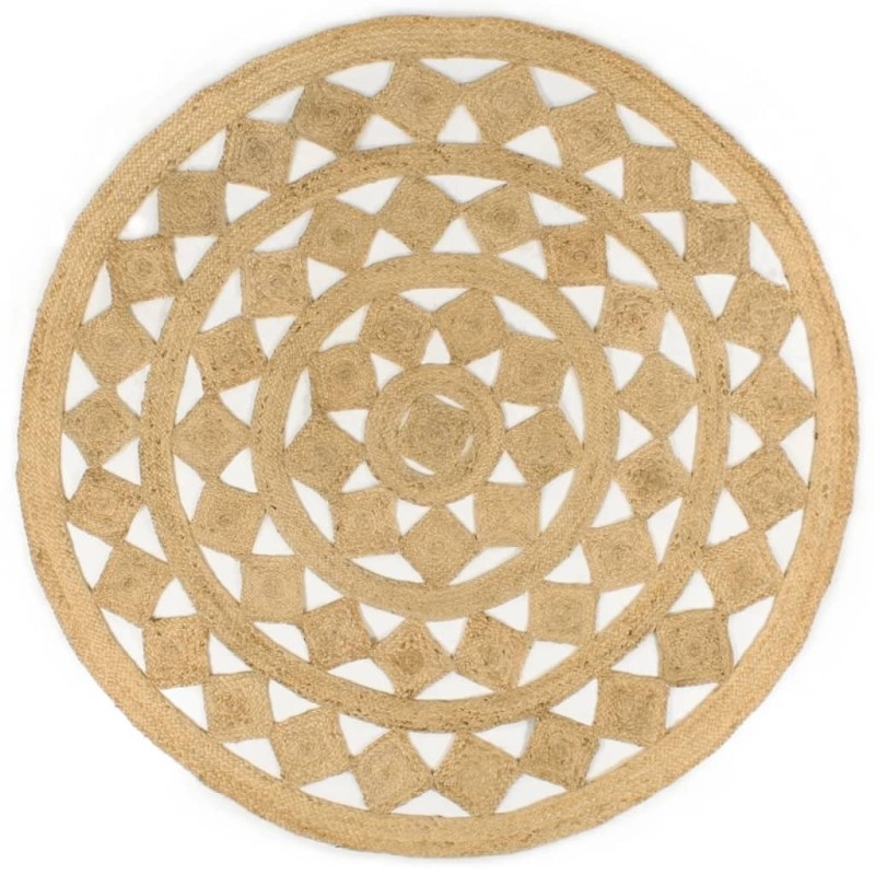 Tapis fait à la main Jute tressée 180 cm 