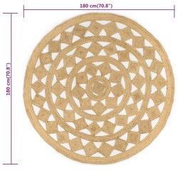 Tapis fait à la main Jute tressée 180 cm 