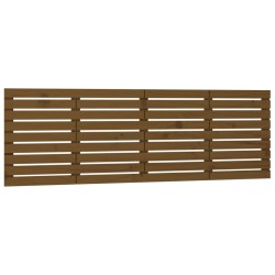 Tête de lit murale Marron miel 206x3x63 cm Bois massif de pin 