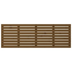 Tête de lit murale Marron miel 206x3x63 cm Bois massif de pin 