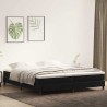 Sommier à lattes de lit sans matelas noir 200x210 cm velours 