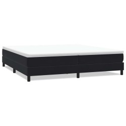 Sommier à lattes de lit sans matelas noir 200x210 cm velours 