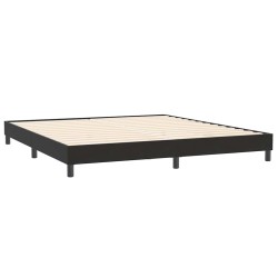 Sommier à lattes de lit sans matelas noir 200x210 cm velours 