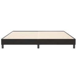 Sommier à lattes de lit sans matelas noir 200x210 cm velours 