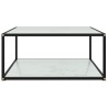 Table basse Blanc 80x80x35 cm Verre trempé 
