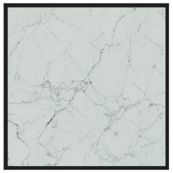 Table basse Blanc 80x80x35 cm Verre trempé 