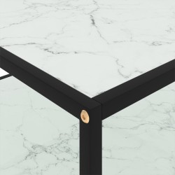 Table basse Blanc 80x80x35 cm Verre trempé 