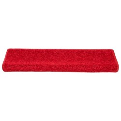 Tapis d'escalier 20 pcs 65x21x4 cm rouge 