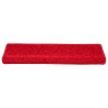 Tapis d'escalier 20 pcs 65x21x4 cm rouge 