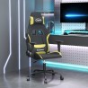 Chaise de jeu de massage Noir et vert clair Tissu 