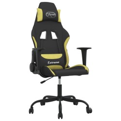 Chaise de jeu de massage Noir et vert clair Tissu 