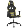 Chaise de jeu de massage Noir et vert clair Tissu 