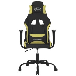 Chaise de jeu de massage Noir et vert clair Tissu 