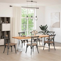 Pieds de table à manger en forme de A 2 pièces Blanc 60 x (72-73) cm Acier 