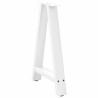 Pieds de table à manger en forme de A 2 pièces Blanc 60 x (72-73) cm Acier 