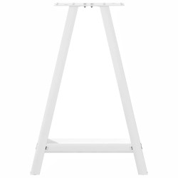 Pieds de table à manger en forme de A 2 pièces Blanc 60 x (72-73) cm Acier 