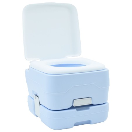 Toilette de camping portablebleu 10L avec réservoir d'eau douce de 10L et réservoir à déchets 
