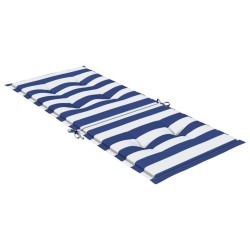 Coussins de chaise à dossier haut lot de 2 rayures bleu/blanc 