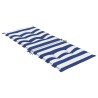 Coussins de chaise à dossier haut lot de 2 rayures bleu/blanc 