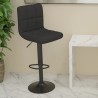 Tabouret de bar Noir Tissu 
