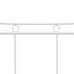 Cadre de lit sans matelas blanc métal 200x200 cm 