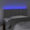 Tête de lit à LED gris clair 100x5x78/88 cm velours 