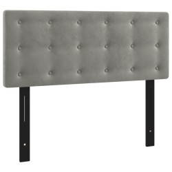 Tête de lit à LED gris clair 100x5x78/88 cm velours 