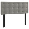 Tête de lit à LED gris clair 100x5x78/88 cm velours 
