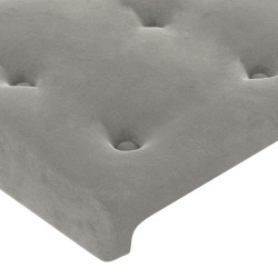 Tête de lit à LED gris clair 100x5x78/88 cm velours 