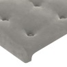 Tête de lit à LED gris clair 100x5x78/88 cm velours 