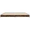 Cadre de lit sans matelas chêne fumé 200x200 cm 