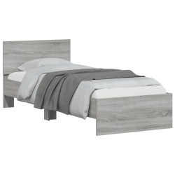 Cadre de lit sans matelas avec tête de lit 90x200 cm 