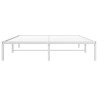 Cadre de lit métal sans matelas blanc 160x200 cm 