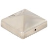 Bouchons de poteau de clôture pyramidaux 6 pcs Inox 81x81 mm 
