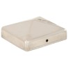 Bouchons de poteau de clôture pyramidaux 6 pcs Inox 81x81 mm 